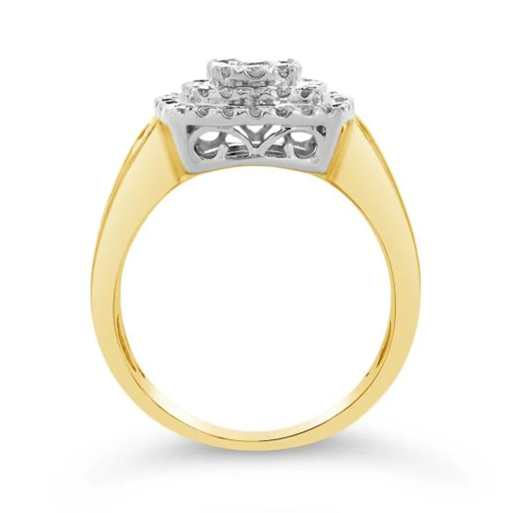 10K Yellow Gold 1.00CTW Diamond Fashion Ring
