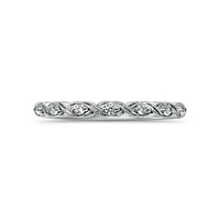 10K White Gold Diamond Stackable Ring