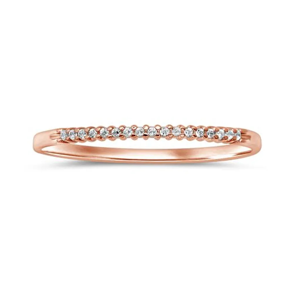 10K Rose Gold Diamond Stackable Ring