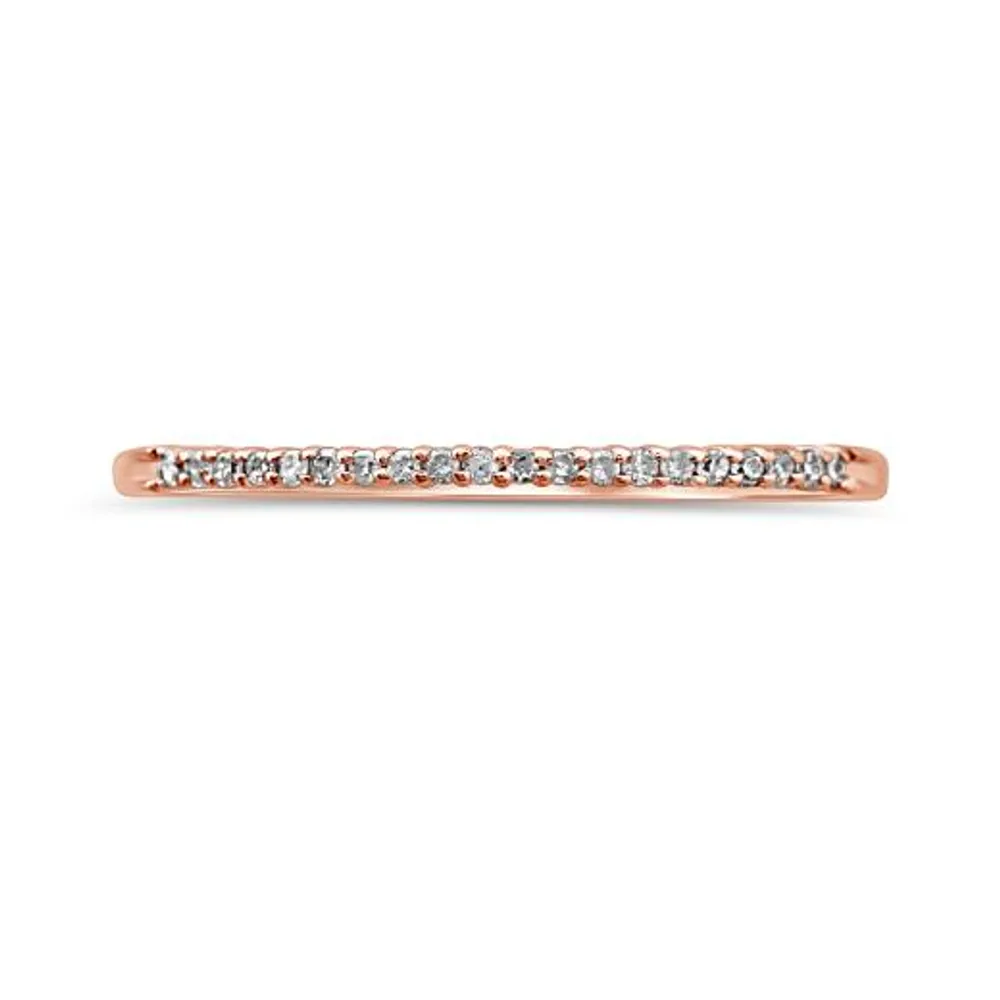 10K Rose Gold Diamond Stackable Ring