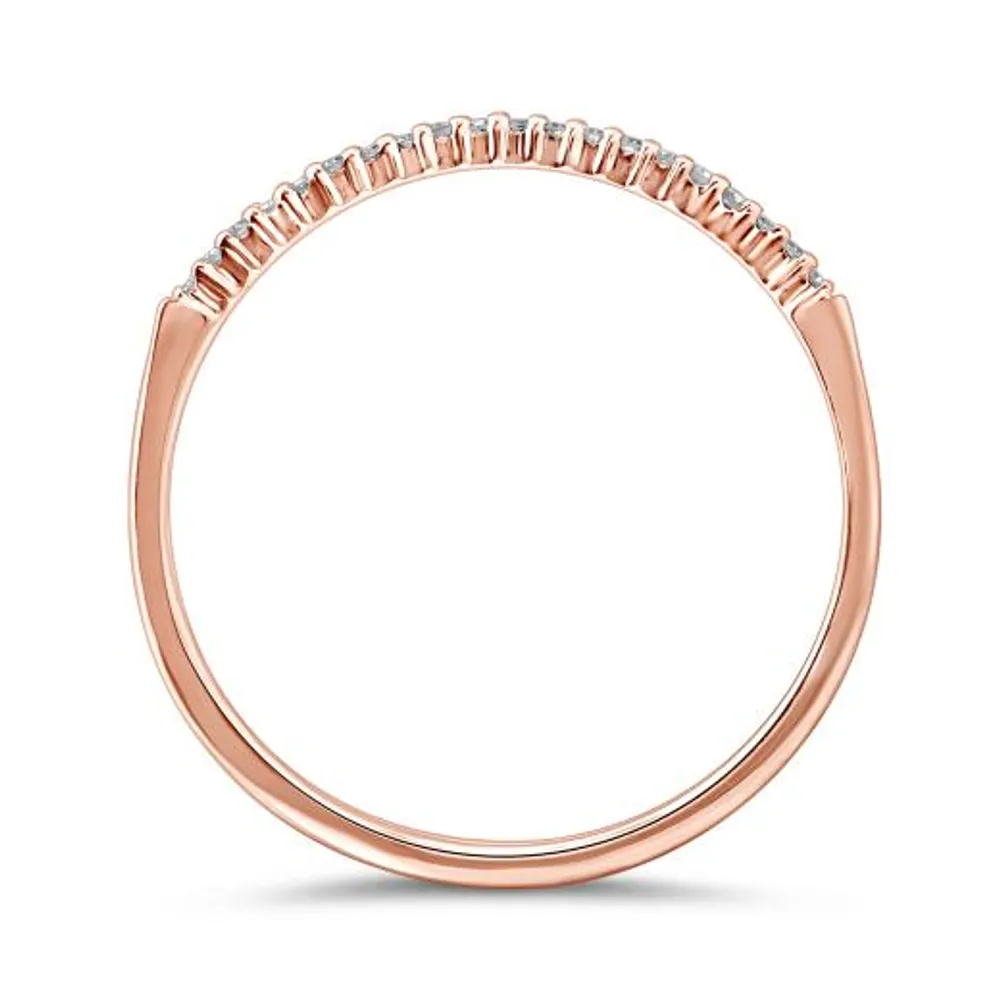 10K Rose Gold Diamond Stackable Ring