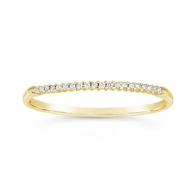 10K Yellow Gold Diamond Stackable Ring