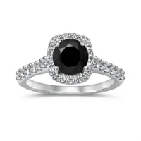 14K White Gold Bridal 2.00CTW Diamond Ring