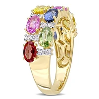 Julianna B 14K Yellow Gold Multi-Colour Sapphire Fashion Ring