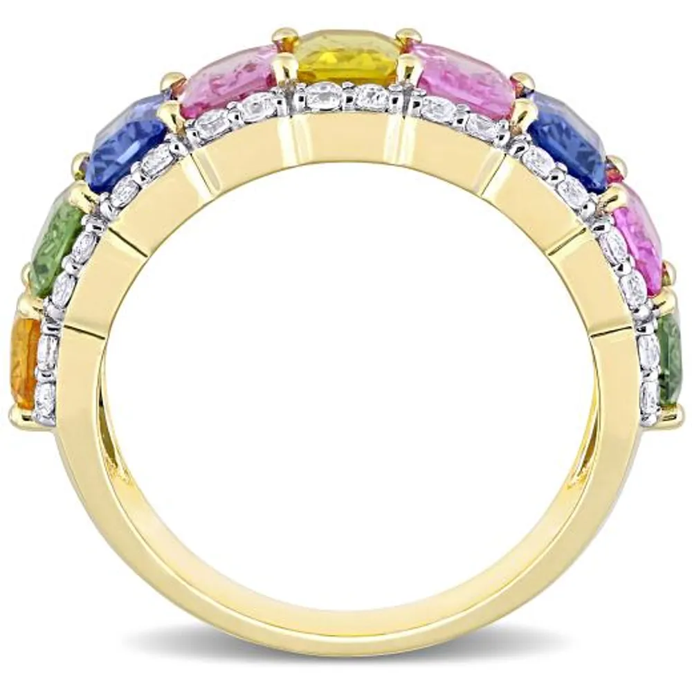 Julianna B 14K Yellow Gold Multi-Colour Sapphire Ring