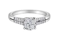 14K White Gold Mystere 0.50CTW Diamond Ring