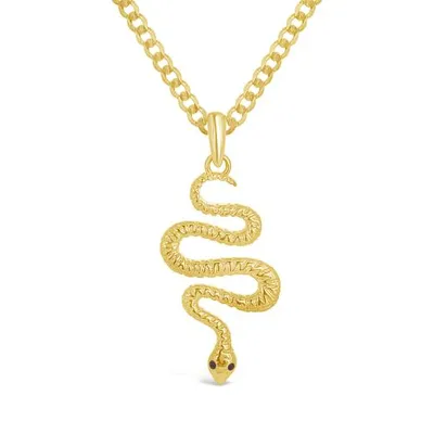 10K Yellow Gold Snake Pendant