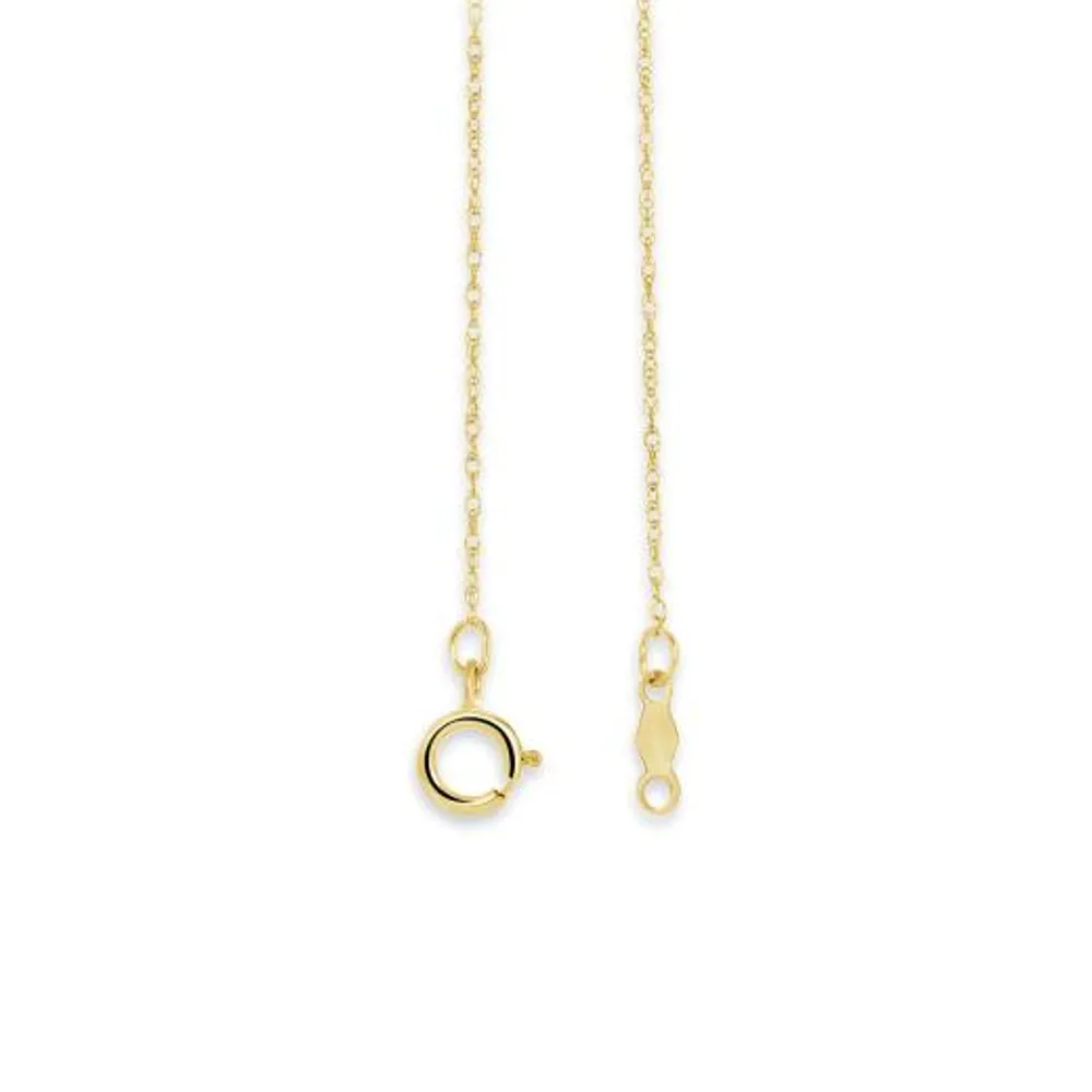 10K Yellow Gold Diamond Moon Pendant