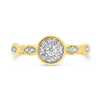 10K Yellow Gold Diamond Promise Ring