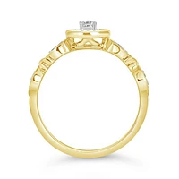 10K Yellow Gold Diamond Promise Ring