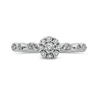 10K White Gold Diamond Promise Ring