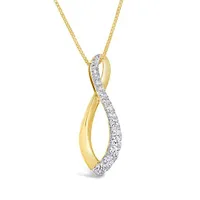 10K Yellow Gold 0.45CTW Infinity Pendant