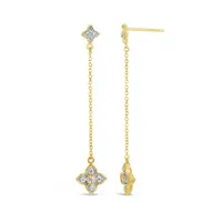 10K Yellow Gold Diamond Vintage Earrings