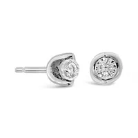 10K White Gold Diamond Earrings