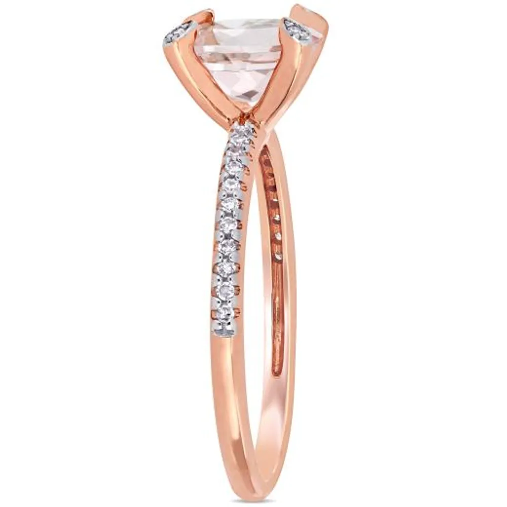 Julianna B 10K Rose Gold Morganite & 0.10CTW Diamond Fashion Ring