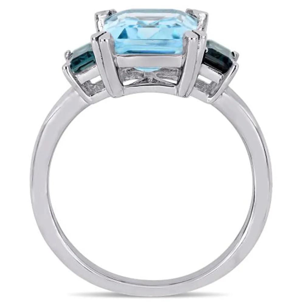 Julianna B 14K White Gold Sky Blue Topaz & London Blue Topaz Fashion Ring