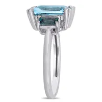 Julianna B 14K White Gold Sky Blue Topaz & London Blue Topaz Fashion Ring