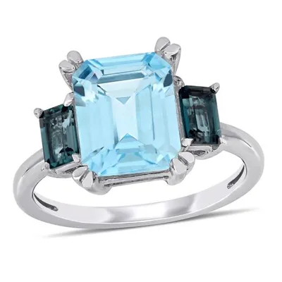 Julianna B 14K White Gold Sky Blue Topaz & London Blue Topaz Fashion Ring