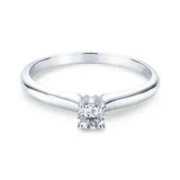 14K White Gold Melody 0.33CT Solitaire Ring