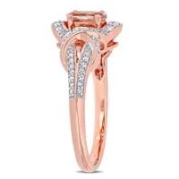 Julianna B 10K Rose Gold Morganite & 0.20CTW Diamond Fashion Ring