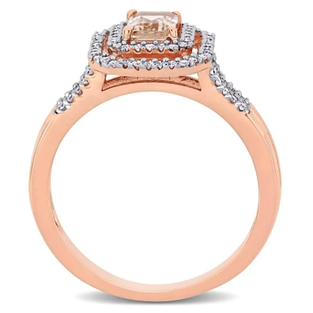 Julianna B 10K Rose Gold Morganite & 0.25CTW Diamond Fashion Ring