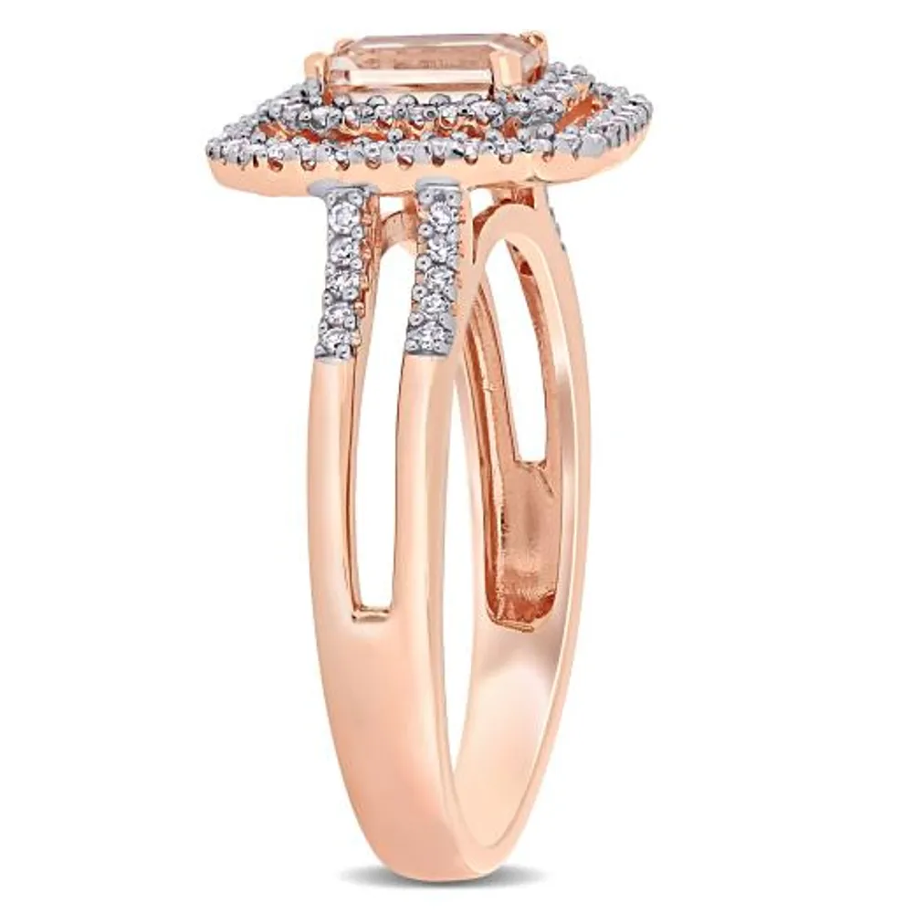 Julianna B 10K Rose Gold Morganite & 0.25CTW Diamond Fashion Ring