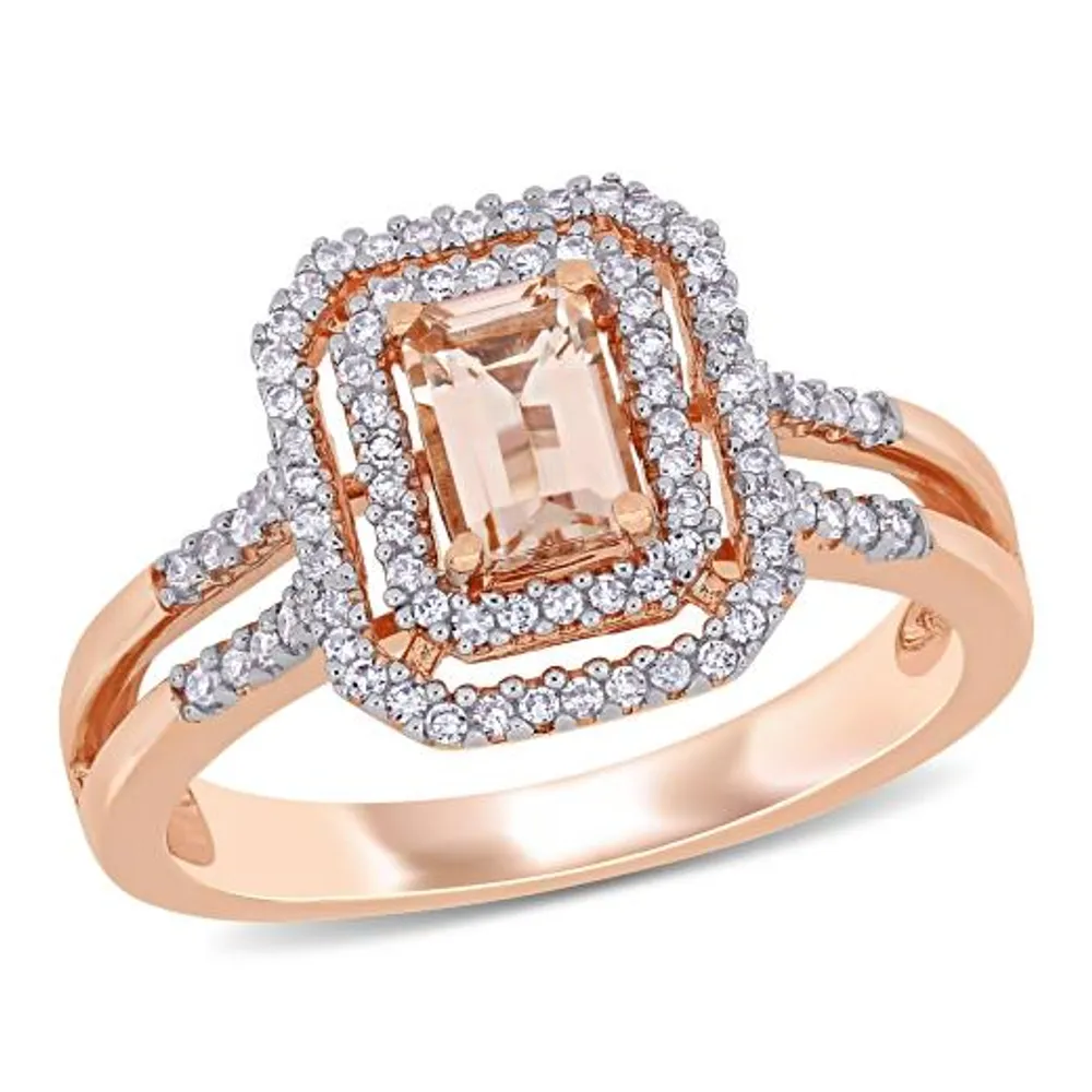 Julianna B 10K Rose Gold Morganite & 0.25CTW Diamond Fashion Ring