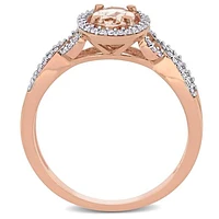 Julianna B 14K Rose Gold Morganite & Diamond Fashion Ring