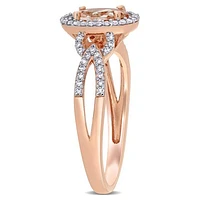 Julianna B 14K Rose Gold Morganite & Diamond Fashion Ring