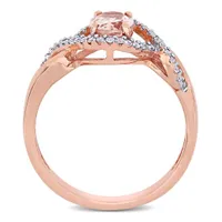 Julianna B 10K Rose Gold Morganite & 0.16CTW Diamond Fashion Ring