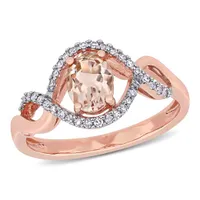 Julianna B 10K Rose Gold Morganite & 0.16CTW Diamond Fashion Ring