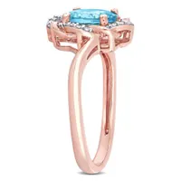 Julianna B 10K Rose Gold Apatite & 0.10CTW Diamond Fashion Ring