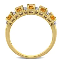 Julianna B 14K Yellow Gold Citrine & 0.16CTW Diamond Fashion Ring