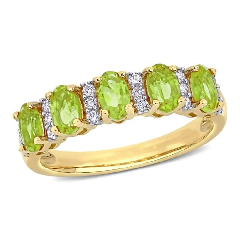 Julianna B 14K Yellow Gold Peridot & 0.16CTW Diamond Fashion Ring