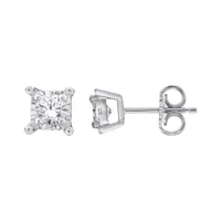 Sterling Silver 0.10CTW Diamond Stud Earrings