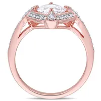 Julianna B Sterling Silver Created White Sapphire & Diamond Fashion Ring