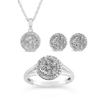 Sterling Silver 3 Piece 0.30CTW Set