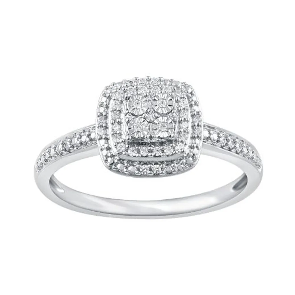 Sterling Silver 0.30CTW Diamond 3-Piece Set