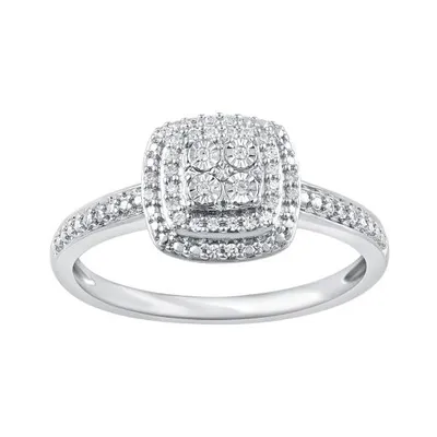 Sterling Silver 0.30CTW Diamond 3-Piece Set