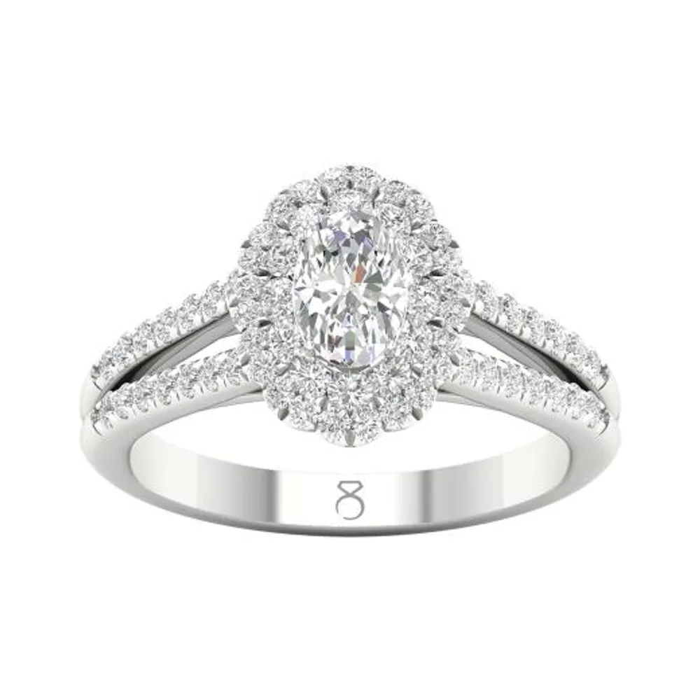 My Diamond Story 14K White Gold Oval Bridal Ring