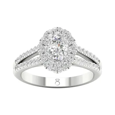 My Diamond Story 14K White Gold Oval Bridal Ring