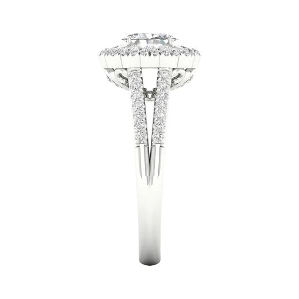 My Diamond Story 14K White Gold Oval Bridal Ring