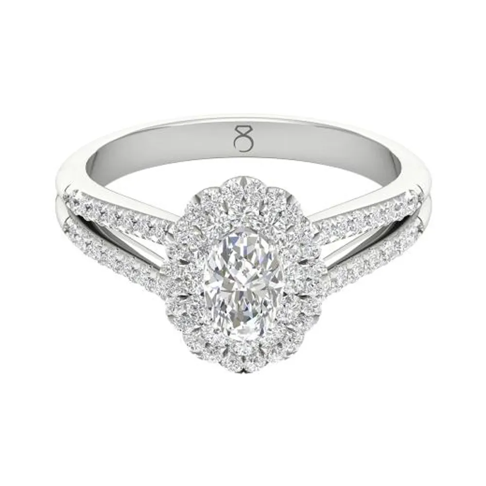 My Diamond Story 14K White Gold Oval Bridal Ring