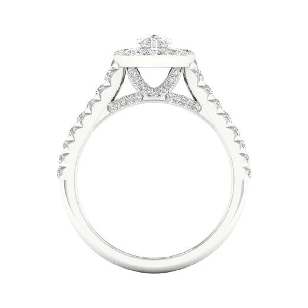 My Diamond Story 14K White Gold Diamond Pear Cut Ring 1.20CTW I1/GHI