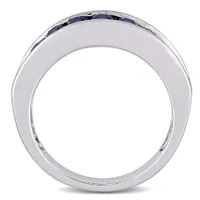 Julianna B Sterling Silver Created Sapphire Fashion Ring