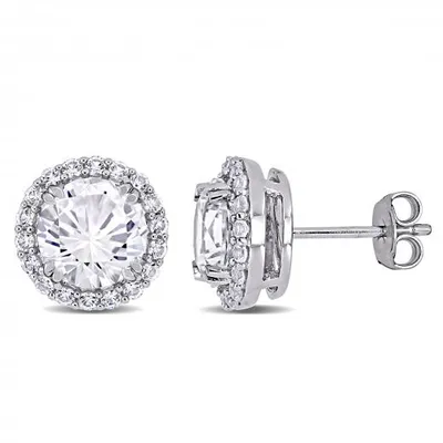 Julianna B Sterling Silver Created White Sapphire Earrings