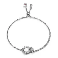 Elle "Hug" 9" Cubic Zirconia Bolo Bracelet