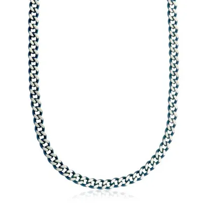 SteelX Stainless Steel 20" Blue Round Wheat Chain