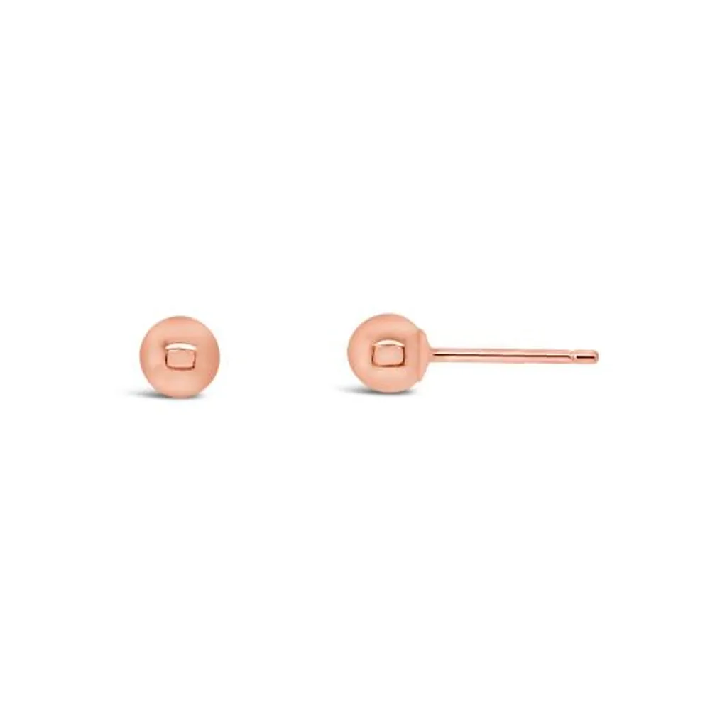 10K Rose Gold 4mm Ball Earrings