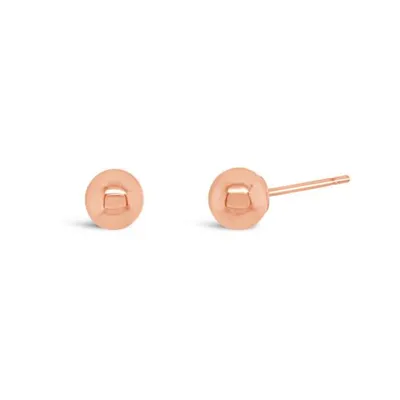 10K Rose Gold 5mm Ball Earrings